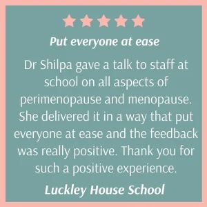 luckley house school menopause talk