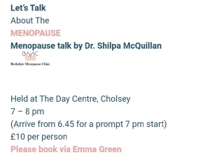 menopause talk by dr mcquillan